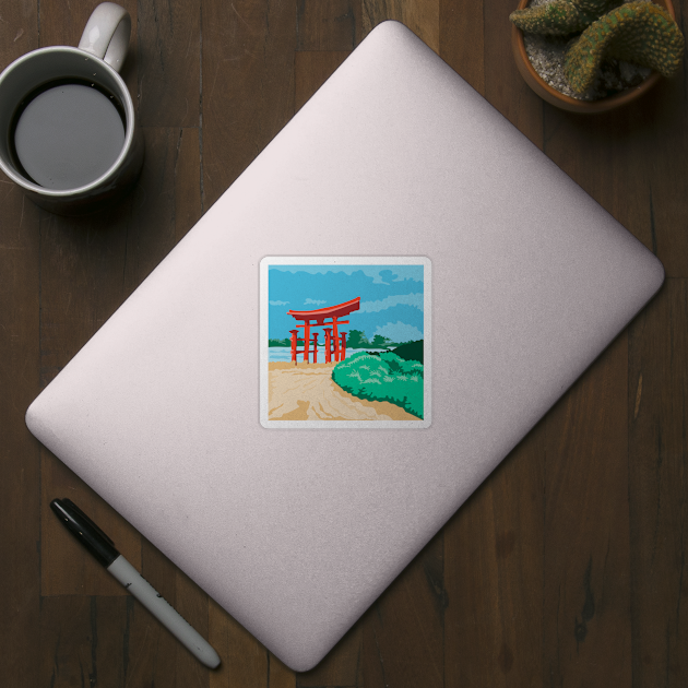 Torii Japanese Gate WPA by retrovectors